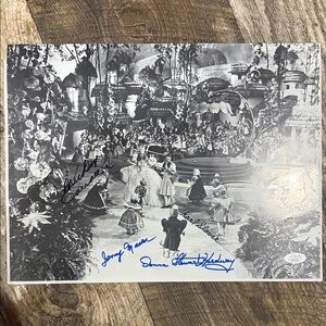 Signed Wizard of Oz Black and White Photo JSA authenticated